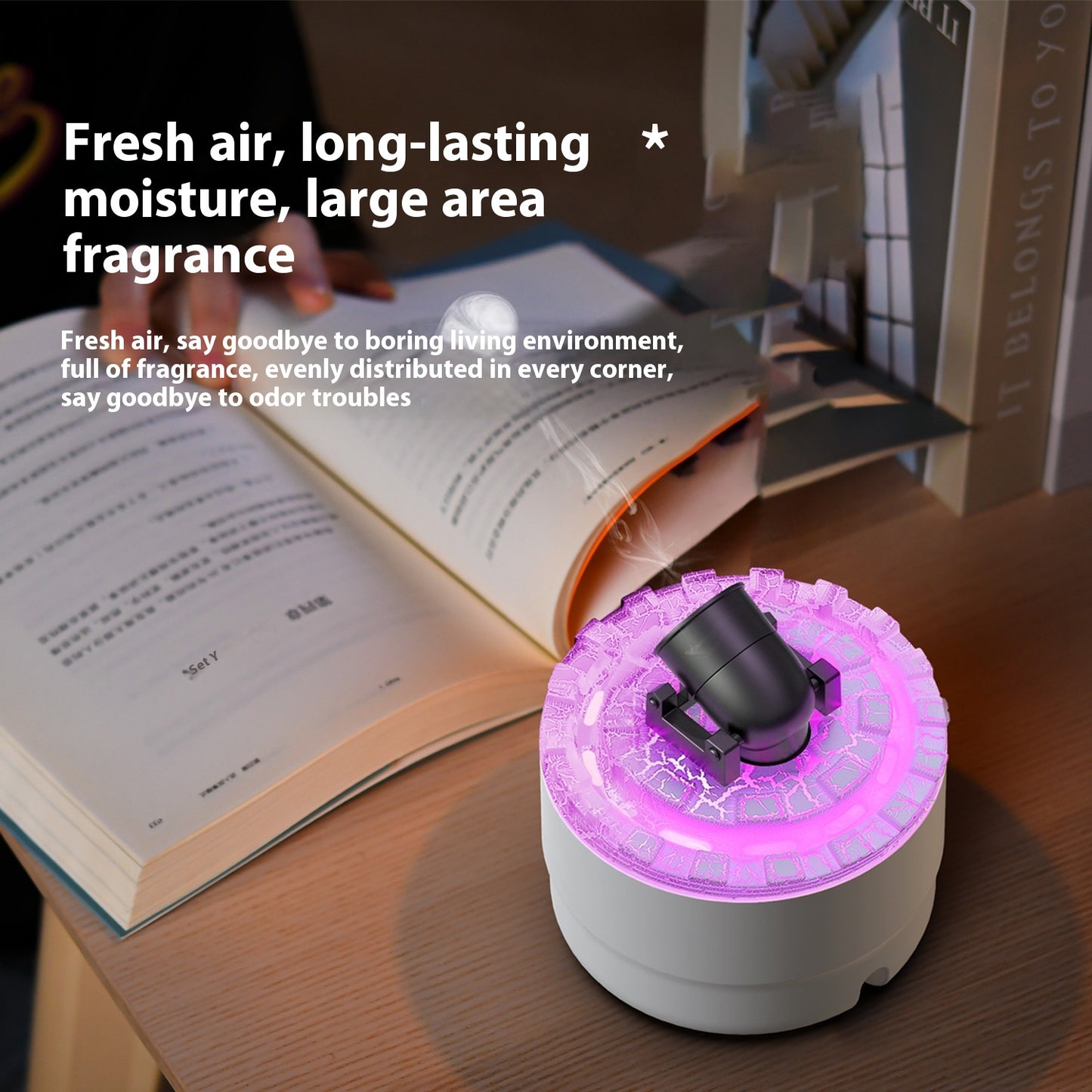 Battery Aroma Diffuser with Flame Ambience Light