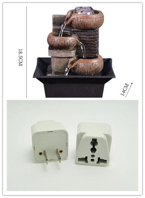 European Desktop Fountain Running Water, Waterfall – Relaxing Zen Decor
