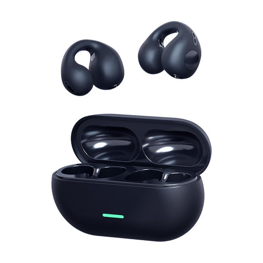 Wireless Ear Clip Bluetooth Headset 5.3 | Bone Conduction Open-Ear TWS | OVELO