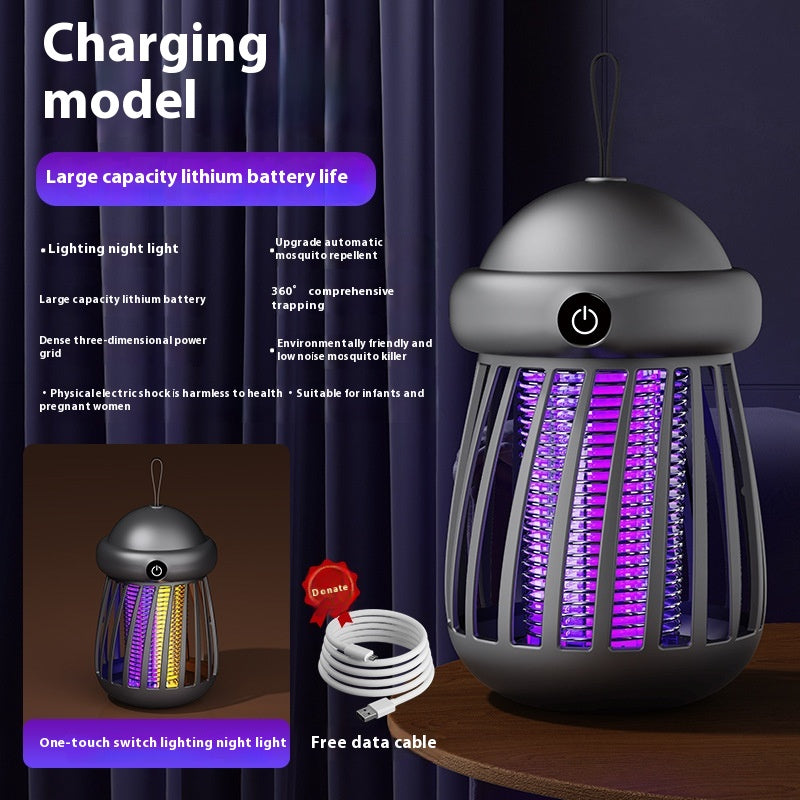Silent Mosquito Killer Lamp | USB Rechargeable Insect Trap for Home & Outdoor