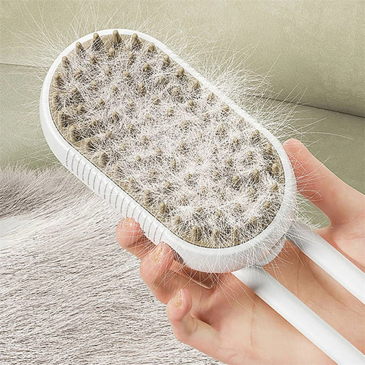 Cat Steam Brush – 3-in-1 Electric Spray Pet Grooming Comb