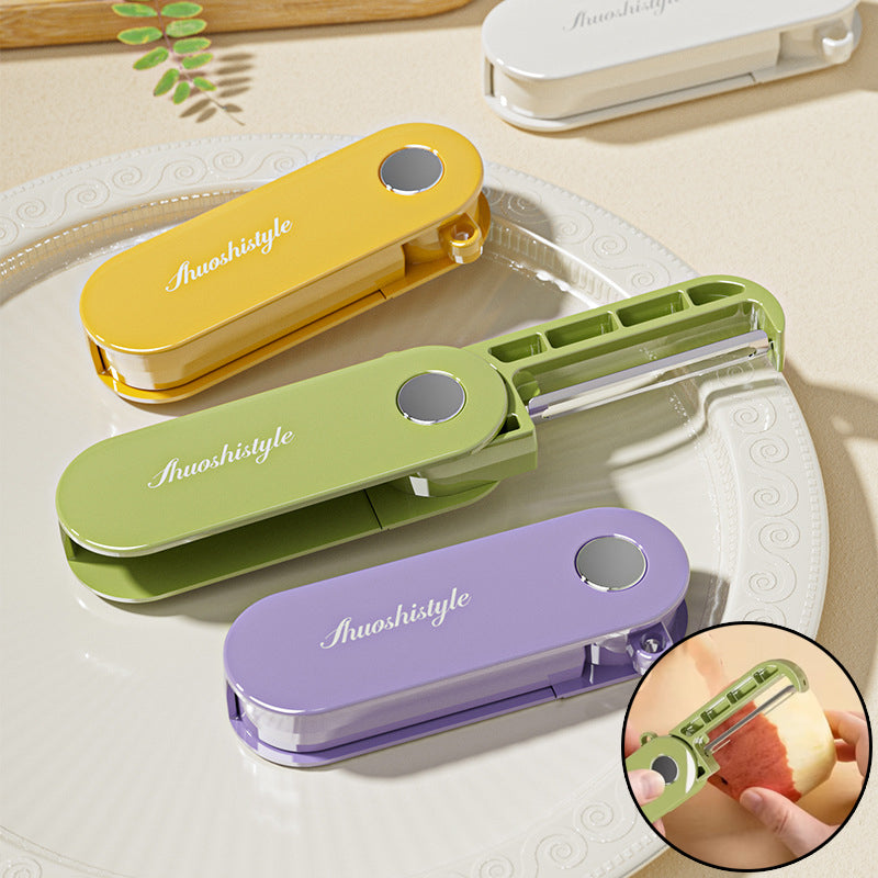 Foldable Stainless Steel Vegetable Peeler | Compact Fruit & Potato Slicer
