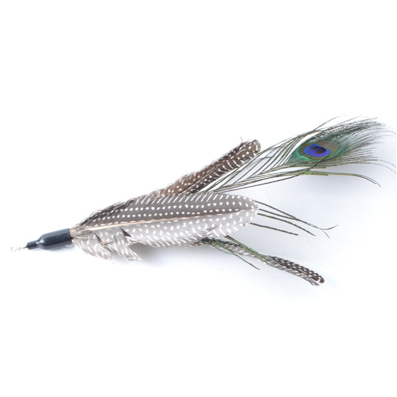 Bird Cat Toy (Katzenspielzeug) | Real Feather Teaser Play & Chase Toy Ovelo