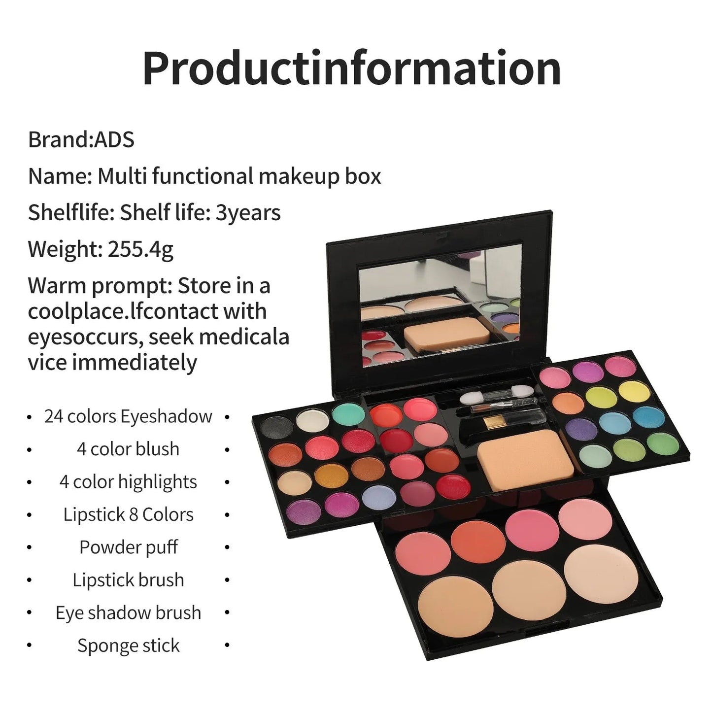 Makeup Set For Women Full Kit – All-in-One Face & Eye Palette Ovelo