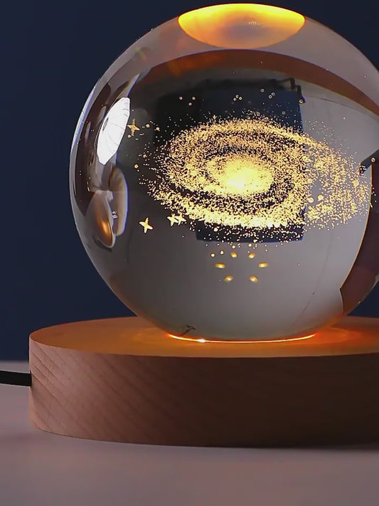 Crystal Ball 3D Night Lamp with Multiple Inner Carved Styles