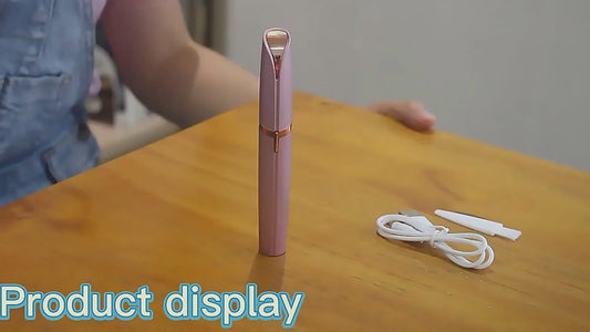 Mini Electric Eyebrow Trimmer with LED Light for Precise Brows