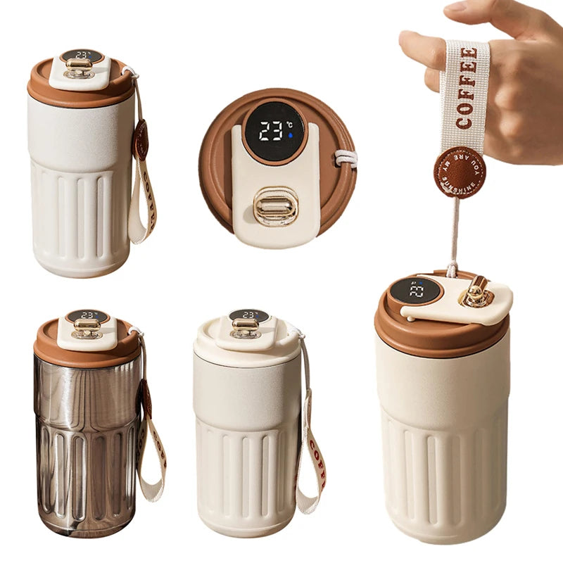 Smart Digital Thermal Bottle 450 ml – Insulated Coffee Mug