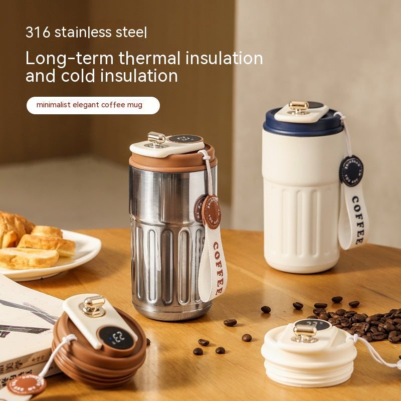 Smart Digital Thermal Bottle 450 ml – Insulated Coffee Mug